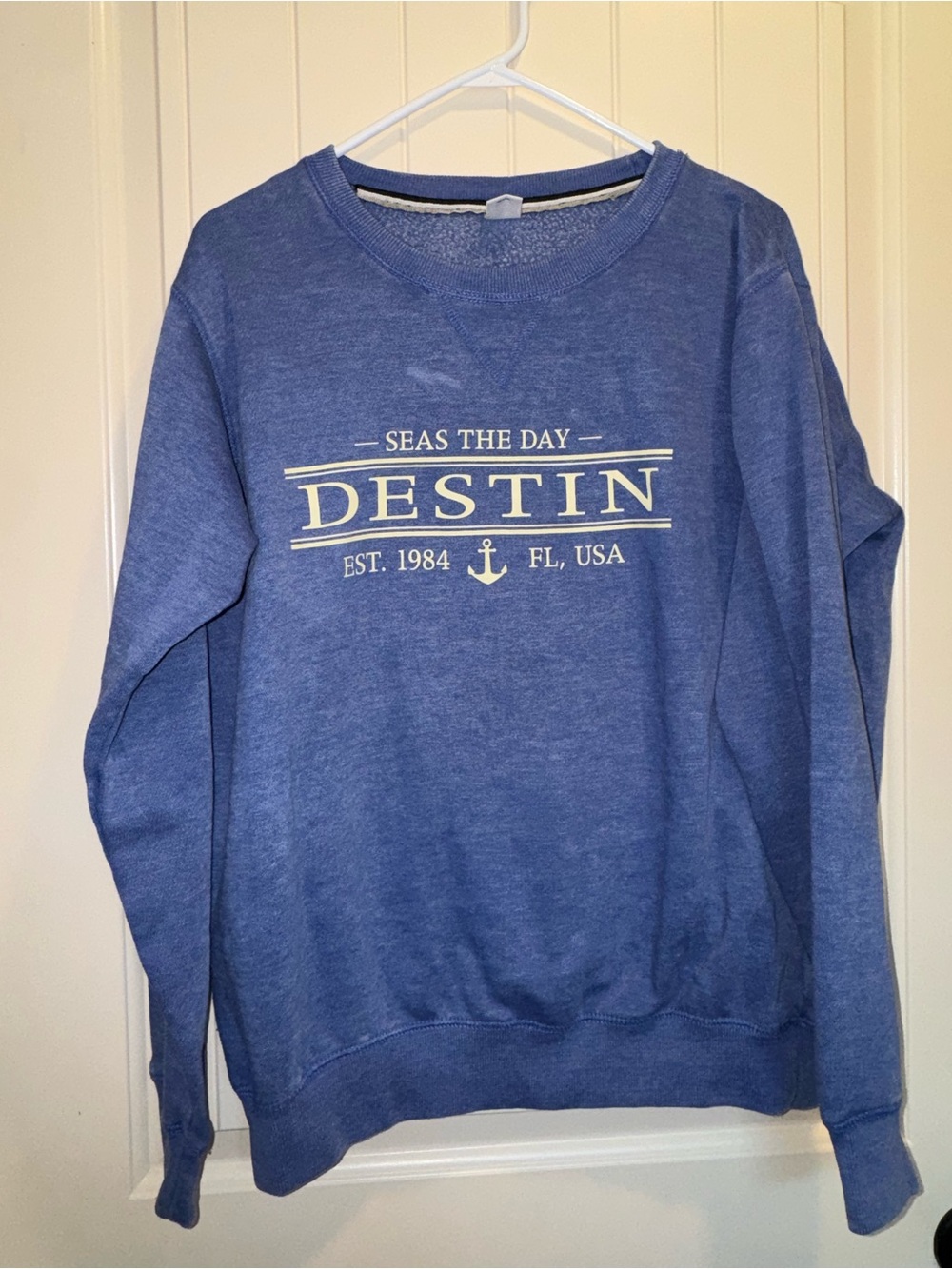 Destin 'Seas The Day' Blue Graphic Sweatshirt